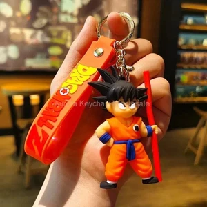 Anime DRAGON BALL Z Keychain Super Saiyan Son Goku Pendant Keyring - Picture 1 of 14