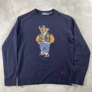 Suéter Polo Ralph Lauren Para Hombre Polo Oso Lana Cachemira Talla Pequeña - Imagen 1 de 13