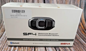 Sena SF4 Single Pack Bluetooth 4-Way Helmet Communication System HD Speakers - Picture 1 of 8