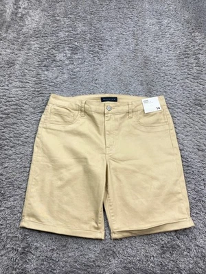 Aeropostale Shorts Women 14 Khaki 9' Bermuda Seriously Stretchy Cuffed Chino NWT - Image 1 of 4