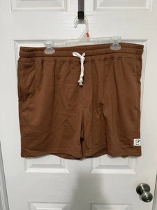Maamgic Shorts Mens Lounge Wear Jersey Fleece Brown Drawstring Sz XXL NWOT - Picture 1 of 5