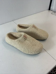 Bombas scarpe donna ciabatte domenicali taglia 9 panna sherpa pile mulo comode slip on - Foto 1 di 13