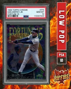 1999 TOPPS CHROME FORTUNE 15 #FF5 KEN GRIFFEY JR. HOF PSA 10 - Picture 1 of 3