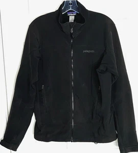 Patagonia Adze Hybrid Jacket Men Sz Small Softshell Polartec Full Zip Coat Black - Picture 1 of 14