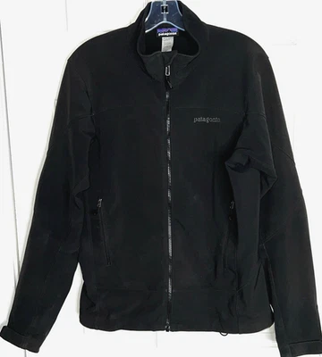 Patagonia Adze Hybrid Jacket Men Sz Small Softshell Polartec Full Zip Coat Black - Image 1 of 4