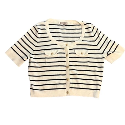 J Crew Sweater Cardigan Women XL Button Up Knit Sweater Tee Merlino Wool Black - Image 1 of 4