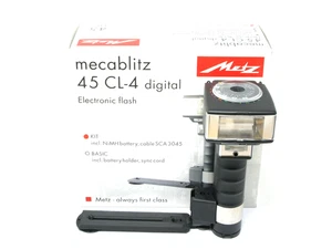Metz 45 CL-4 Digital Flash, Ni-MH Rechargeable Battery & SCA 3045 Lead - Mint! - Picture 1 of 7