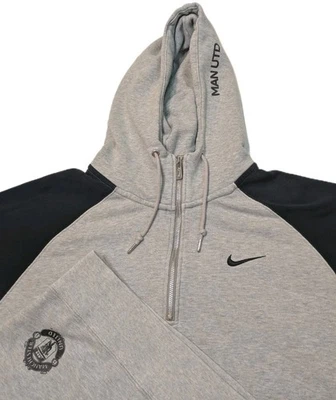 Nike Manchester United Hoodie Men's XL Color Block 2011 EPL Raglan Sweatshirt - Image 1 of 4