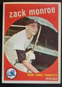 1959 Topps #108 Zack Monroe New York Yankees - RC - Picture 1 of 2