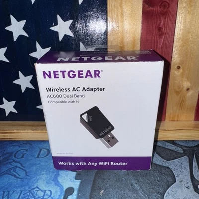 Netgear A6100-10000S AC600 WiFi USB 2.0 Mini Adapter - Black Tested Working - Image 1 of 2