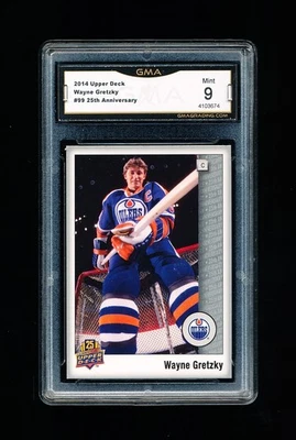 2014 UPPER DECK 25th ANNIVERSARY HOCKEY 99 WAYNE GRETZKY GMA 9 MINT - Image 1 of 3