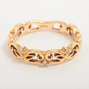 aget diamond Ring K10(YG) 1.8g 0.02 - Picture 1 of 3