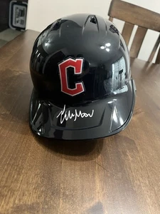 Kyle Manzardo Cleveland Guardians Auto Signed Full Size Helmet JSA Witness COA - Picture 1 of 8