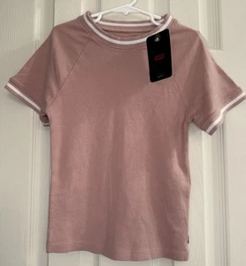 NWT Levi’s Girls Slim Fit T-Shirt Youth XS (10–12) Pink Ribbed Tee $19.99 Tag - Picture 1 of 5