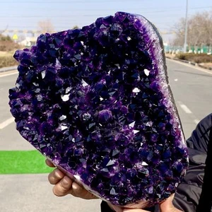15.94LB Natural Amethyst geode quartz cluster crystal specimen Healing - Picture 1 of 22