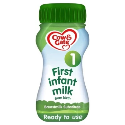 Cow & Gate 1 First Baby Milk Formula Liquid from Birth 200ml - Изображение 1 из 3