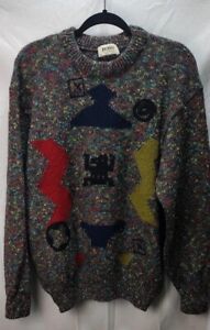 Men`s Vintage Hugo Boss Sweater Pullover Multicolor Size 38