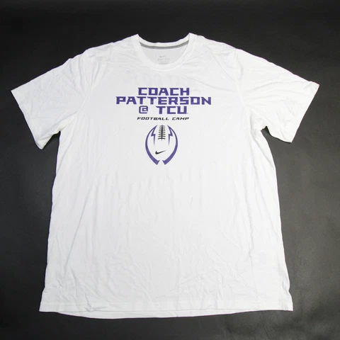 TCU Horned Frogs Nike Dri-Fit Short Sleeve Shirt Men's White New Cover