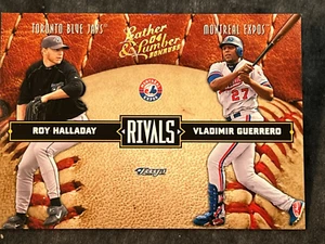2004 Donruss Leather & Lumber RIVALS Roy Halladay / Vladimir Guerrero 034/100 - Picture 1 of 3