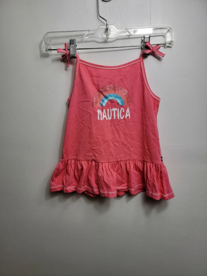 Nautica Girls 2-Piece Shorts Set - Watermelon/Blue/Golden - Size 6X - Image 1 of 4