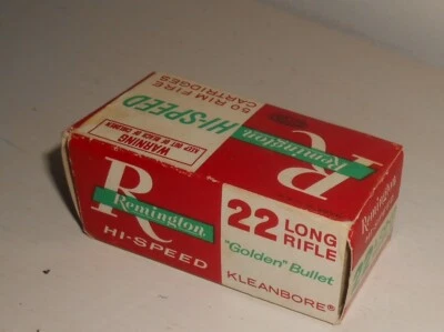 Remington Hi-Speed 50 RIM Fire Cartridges 22 Long Rife Empty Box - Image 1 of 4