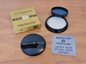 Besler-Topcon 49mm 80C Filter with Case and Box - M1648 - Picture 1 of 3
