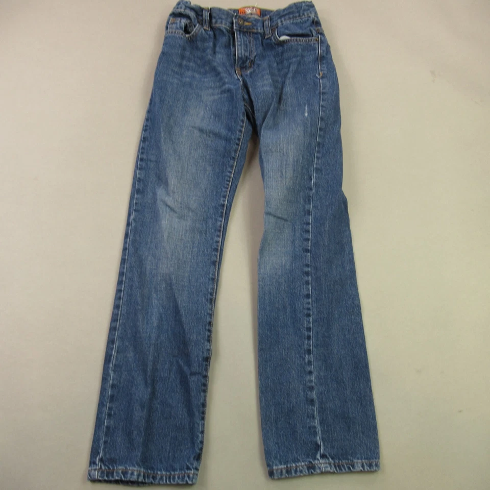 Pantalones de mezclilla ajustados azules al aire libre 5 bolsillos informales para niñas Old Navy Foto 1 de 4