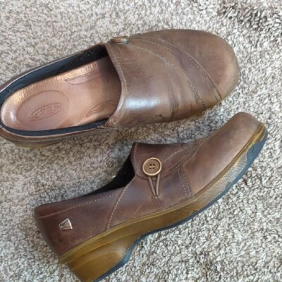 Keen Women's Brown Comfort Leather Slip on Shoes Size 8 - Image 1 of 4