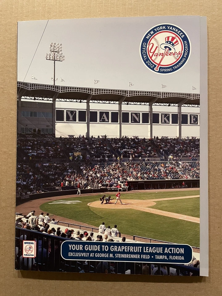 New York Yankee's Official Spring Training Program 2012 MLB Baseball - Image 1 of 1
