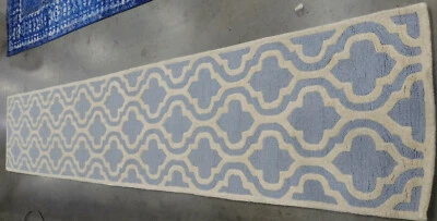 Alfombra dañada AZUL CLARO/MARFIL 2'-6" X 12' precio reducido 1172602717 CAM132A-212 Foto 1 de 4