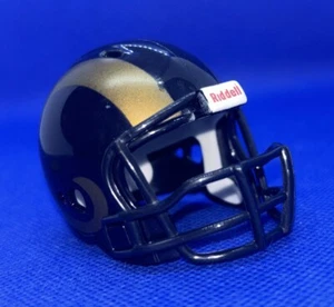 Casco de fútbol americano profesional de bolsillo de la NFL St. Louis Rams Riddell | azul marino y dorado - Imagen 1 de 12