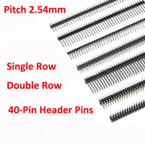1X40 2X40 Male Pin Header Straight/Right Angle/SMD 2.54mm PCB Jumper Connector - Picture 1 of 21