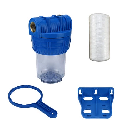 Wasser Filtergehäuse 5" 3-teilig 3/4" IG Messing Vorfilter Pool + Wickelfilter - Bild 1 von 3