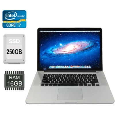 Apple MacBook Pro Early 2013 10.1 A1398 i7-3635HQ 2,4GHz 251GB SSD 16GB 100% - Bild 1 von 4