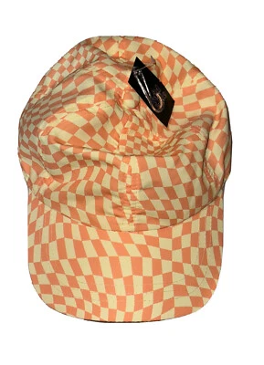 Wild Fable Orange/Yellow Wavy Check Women's Polyester Strapback Hat NWT - Image 1 of 4