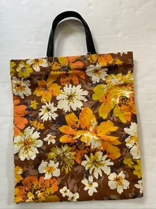Vintage Floral Knitting Bag Tote Purse - Picture 1 of 10