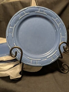 Longaberger Pottery 'Woven Traditions, Cornflower Blue' Salad Plate 8-7/8" - Picture 1 of 4