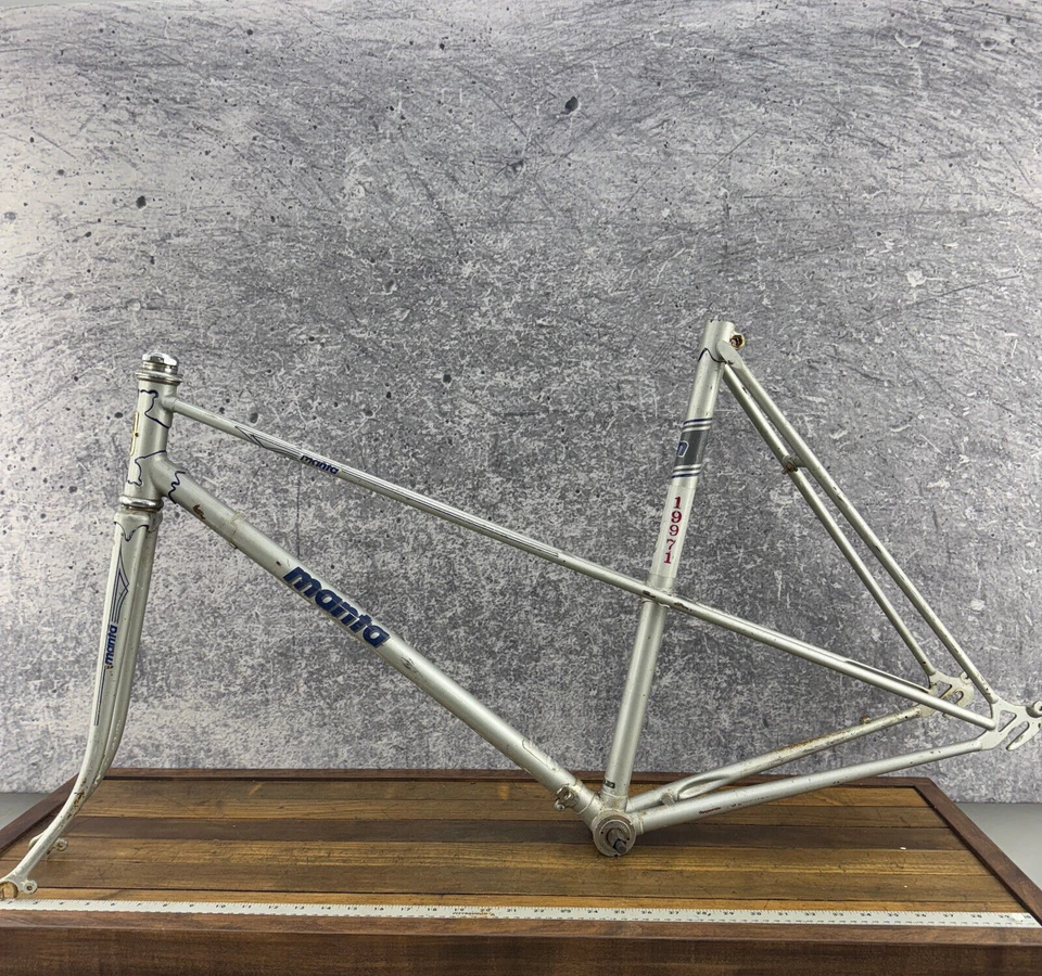 Juego de cuadro vintage Manta Mixte 56 cm paso a paso acero años 80 bicicleta eroica Foto 1 de 4