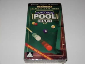 HOW TOPLAY POOL RIGHT VHS FACTORY SEALED - Imagen 1 de 2