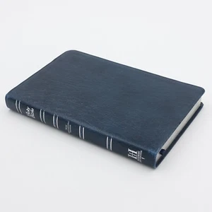 The Holy Bible NIV Ultrathin Reference Blue Genuine Leather Index Holman 1986 AC - Picture 1 of 20