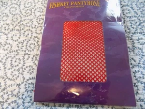 PMG Red Fishnet Pantyhose ~ Perfect for Halloween ~ One Size Fits Most ~ New - Picture 1 of 1