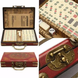 144 Tiles Mah-Jong Set Vintage Mahjong Rare Bamboo Piece English Instructions AU - Picture 1 of 9