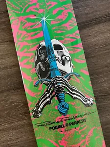 Ray Bones Rodriguez SKULL AND SWORD Powell Peralta 8.0 neon pink grün - Bild 1 von 11