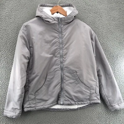Fabletics Coat Womens Small Cher Polar Fleece Gray Jacket Reversible Hooded Zip - Image 1 of 4