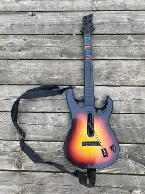 PS3 Guitar Hero Red Octane Wireless Sunburst Guitar NO DONGLE - Image 1 of 4
