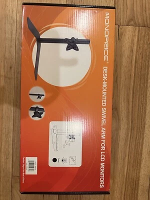 MONOPRICE Desk Mounter Swivel Arm For LCD Monitors NEVER USED COMPLETE VGC - Image 1 of 4