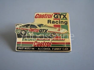 PAT AUSTIN CASTROL ALCOHOL FUNNY CAR BBUBBLE TYPE NHRA DRAG RACING HAT PIN - Picture 1 of 1