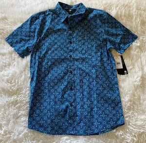 Volcom Men's Button Down Short Sleeve Blue Size Small - Picture 1 of 4