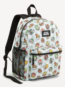 NEW Nintendo Super Mario Bros Kids School 16" Back Pack All Over Print SHIPS NOW - Picture 1 of 1