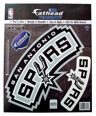 San Antonio Spurs NBA Fathead Teammates Peel & Stick Vinyl Decal Corn Hole Decal - Image 1 of 2